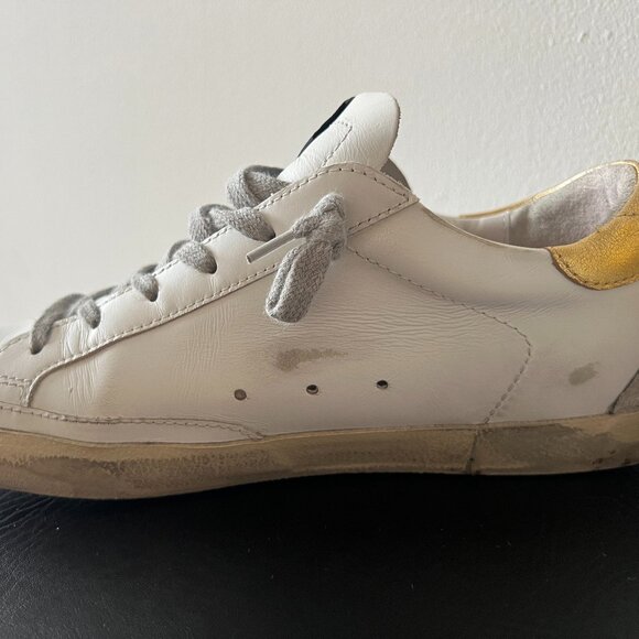 Women's Golden Goose Super-Star with Gold Heel Tab and Stud Lettering - Size 40 - Picture 8 of 16
